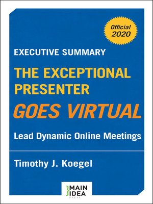cover image of Executive Summary of the Exceptional Presenter Goes Virtual